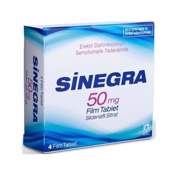 Sinegra 50 Mg Sildenafil Sitrat 4 Tablet Ereksiyon Hapı